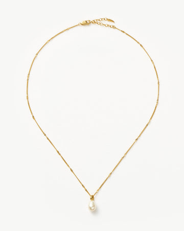 Baroque Pearl Twisted Chain Necklace | 18k Gold Plated Vermeil/Pearl Necklaces Missoma 