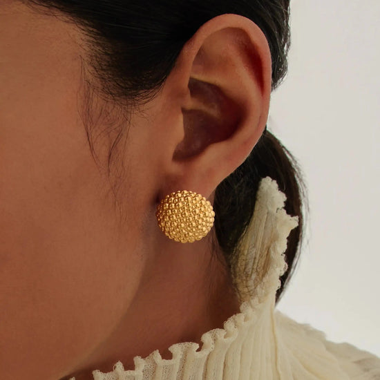 Baya Dome Stud Earrings | 18k Gold Plated Earrings Missoma 