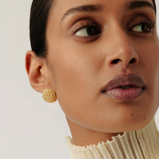 Baya Dome Stud Earrings | 18k Gold Plated Earrings Missoma 