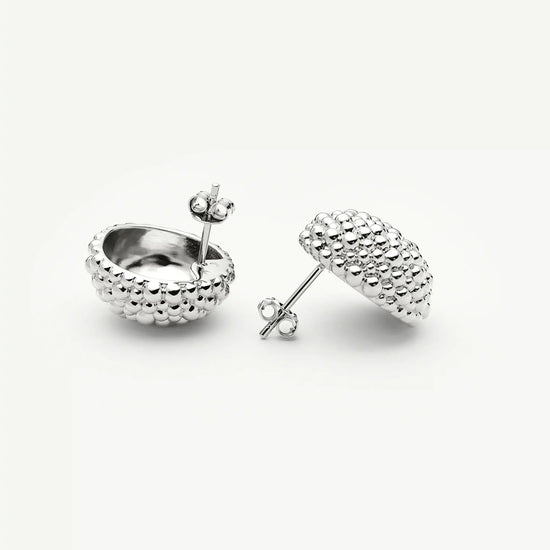 Baya Dome Stud Earrings | Silver Plated Earrings Missoma 