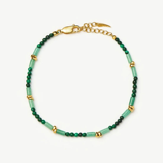 Beaded Gemstone Bracelet | 18k Gold Plated/Mojito Green Bracelets Missoma 
