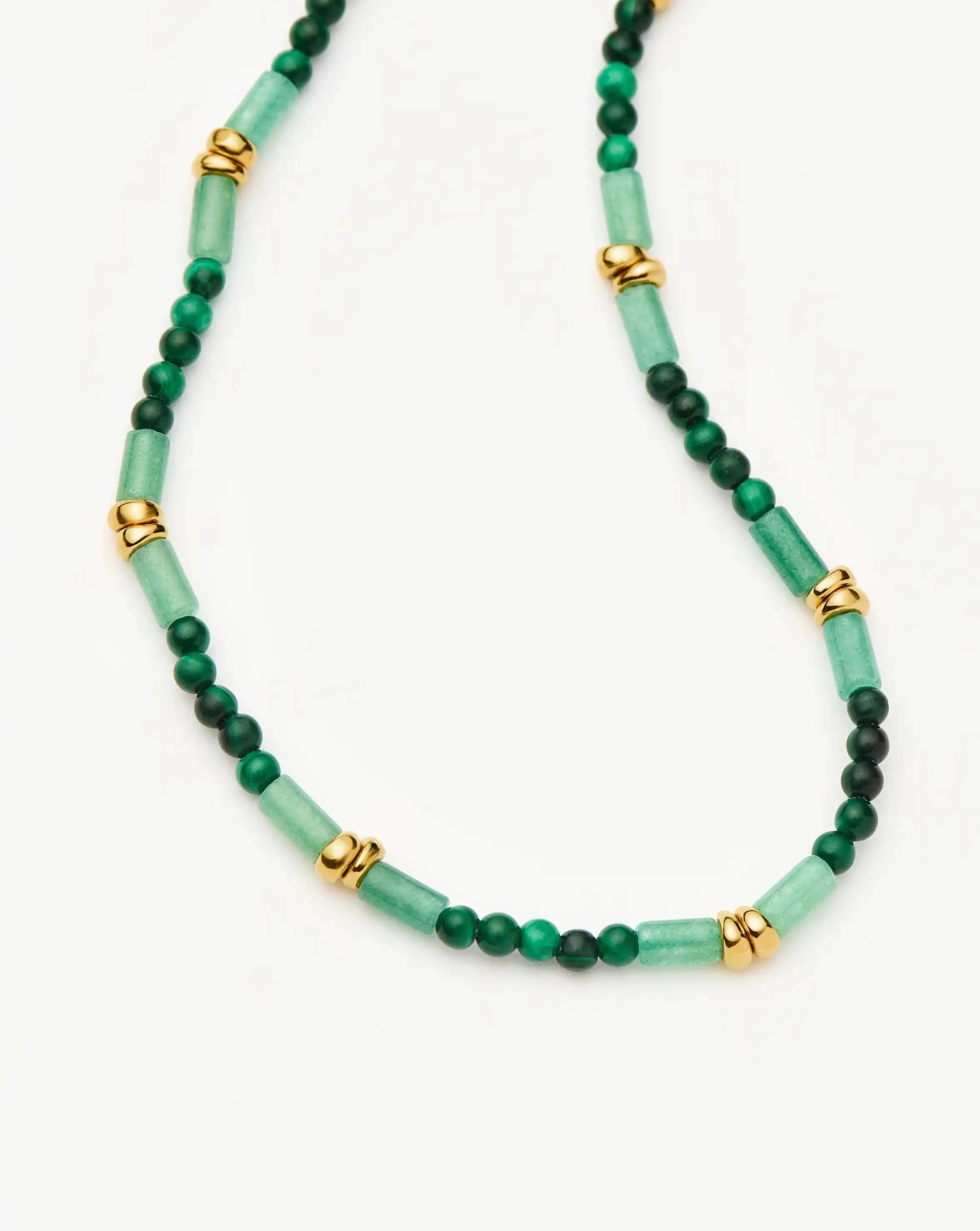 Beaded Gemstone Bracelet | 18k Gold Plated/Mojito Green Bracelets Missoma 