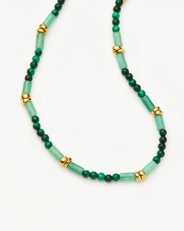 Beaded Gemstone Bracelet | 18k Gold Plated/Mojito Green Bracelets Missoma 