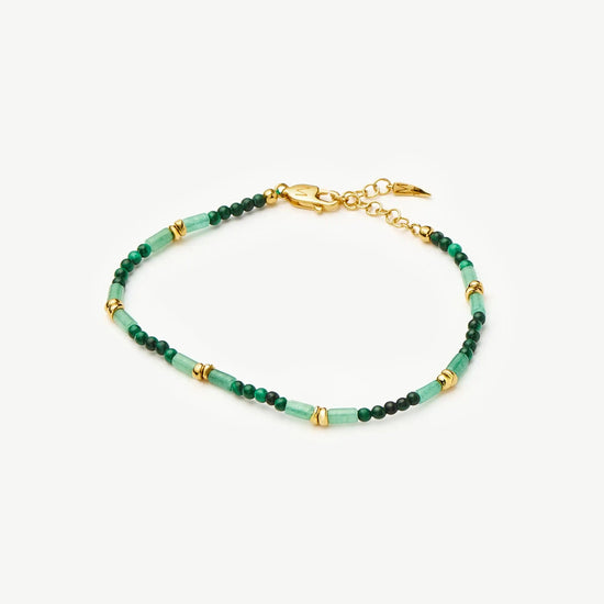 Beaded Gemstone Bracelet | 18k Gold Plated/Mojito Green Bracelets Missoma 