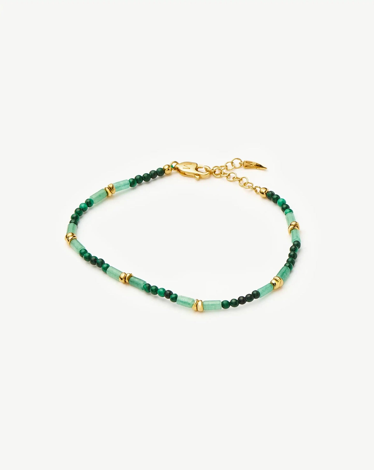 Beaded Gemstone Bracelet | 18k Gold Plated/Mojito Green Bracelets Missoma 