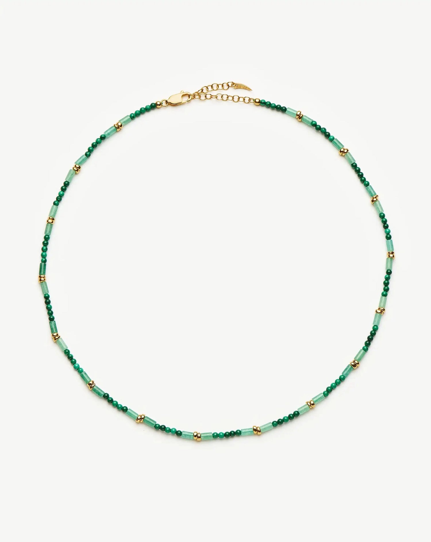 Beaded Gemstone Choker | 18k Gold Plated/Mojito Green Necklaces Missoma 