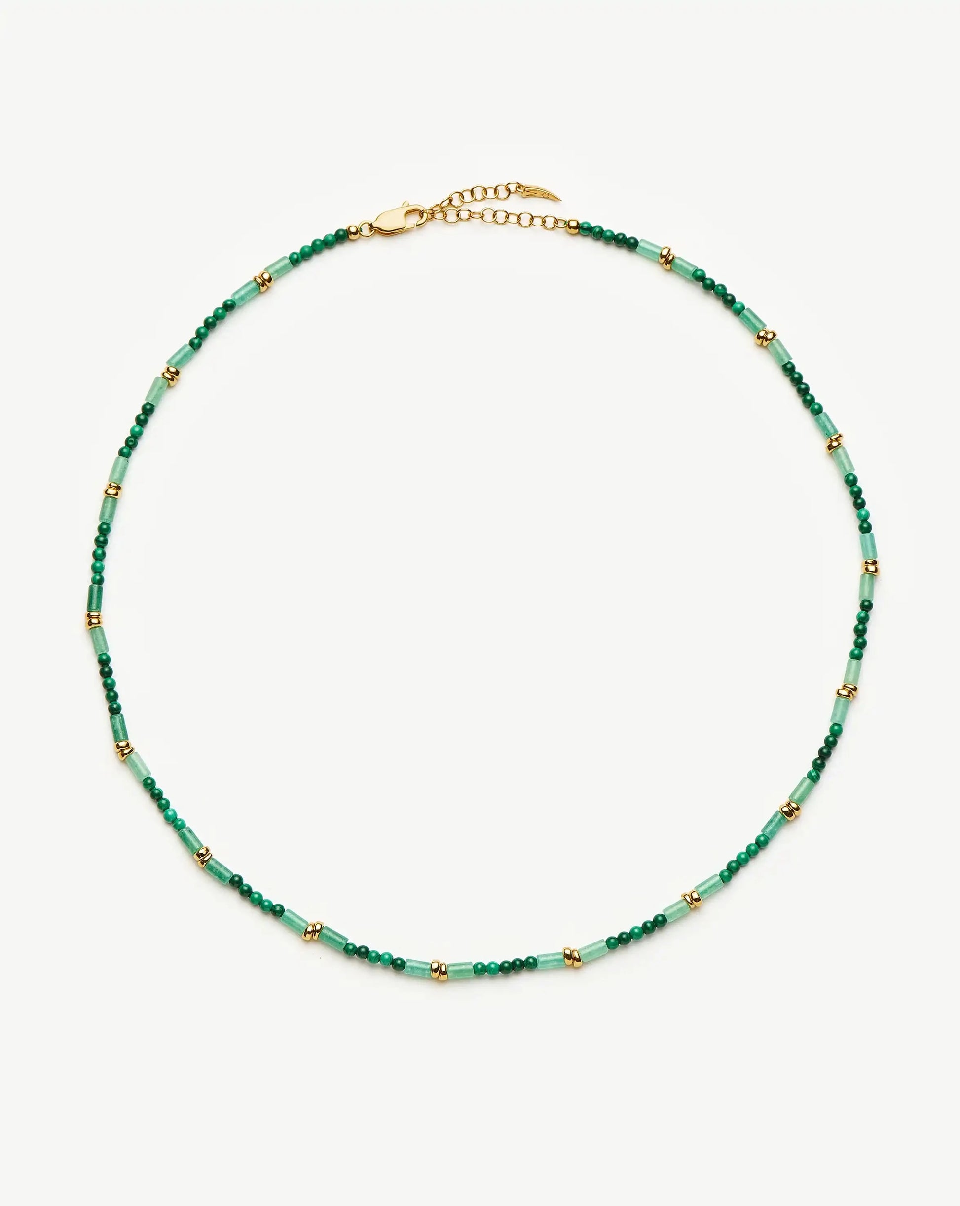 Beaded Gemstone Choker | 18k Gold Plated/Mojito Green Necklaces Missoma 