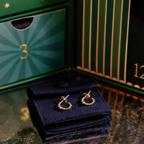 Beaded Mini Hoop Earrings | 18k Gold Plated Earrings Missoma 