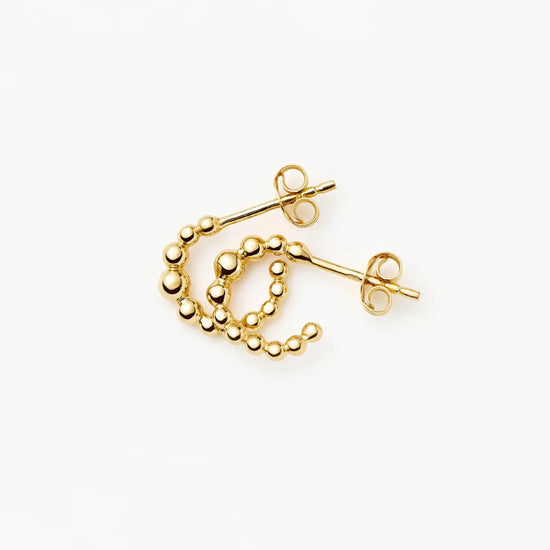 Beaded Mini Hoop Earrings | 18k Gold Plated Earrings Missoma 