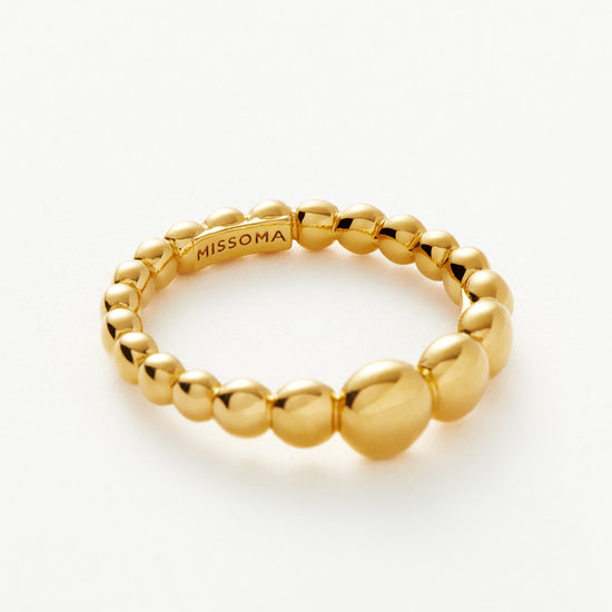 Beaded Stacking Ring | 18k Gold Vermeil Rings Missoma 