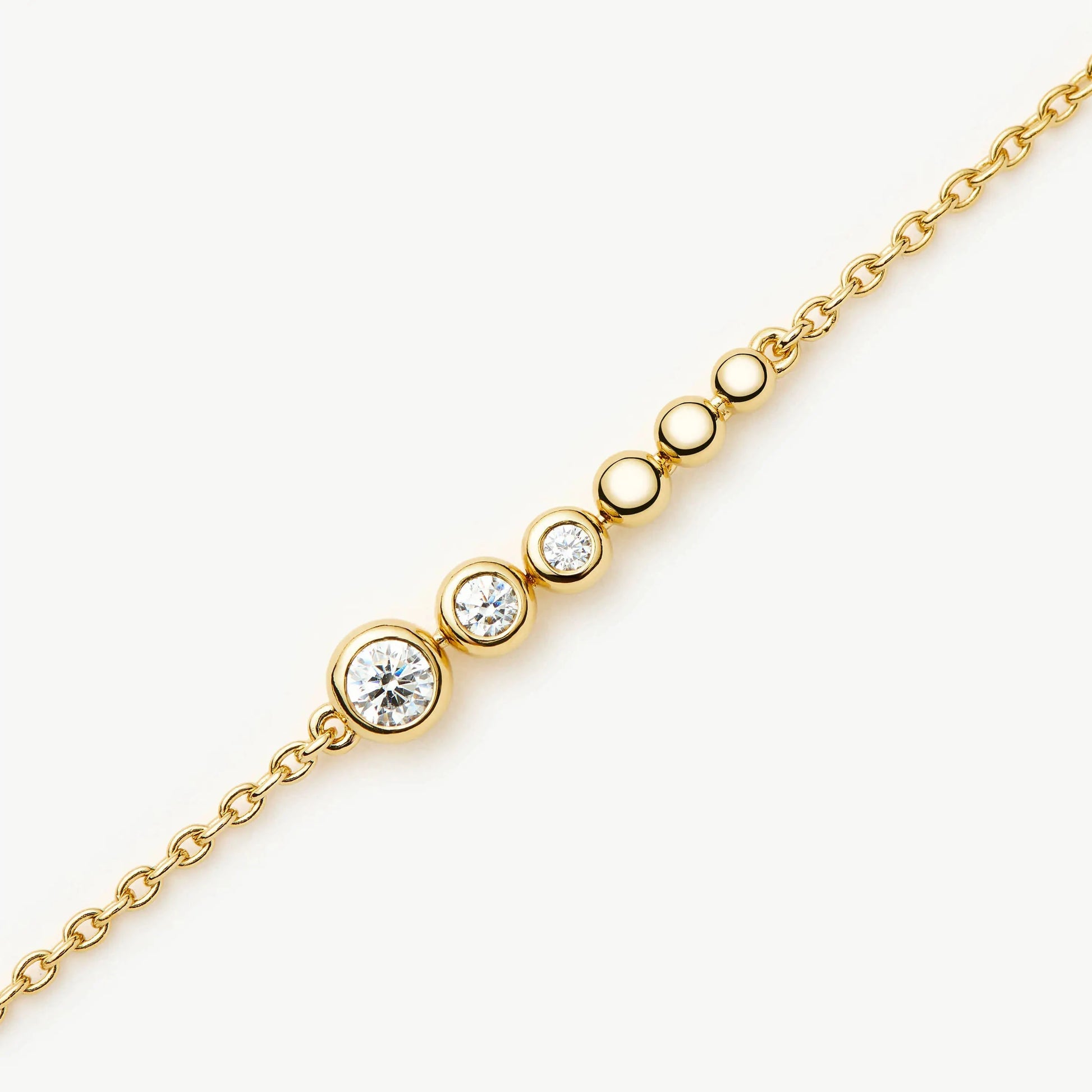 Beaded Stone Chain Bracelet | 18k Gold Plated Bracelets Missoma 