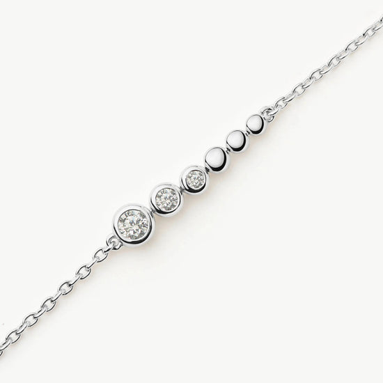 Beaded Stone Chain Bracelet | Silver Plated Bracelets Missoma 
