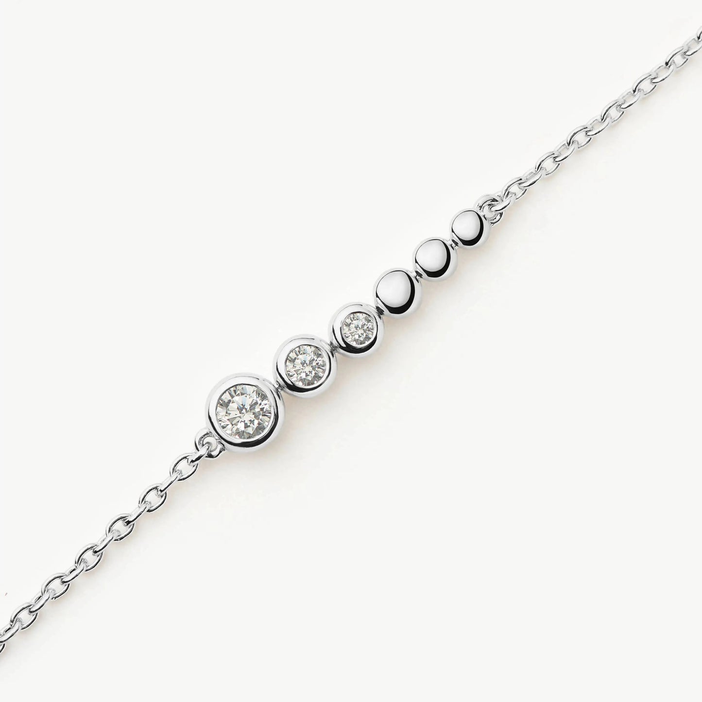 Beaded Stone Chain Bracelet | Silver Plated Bracelets Missoma 