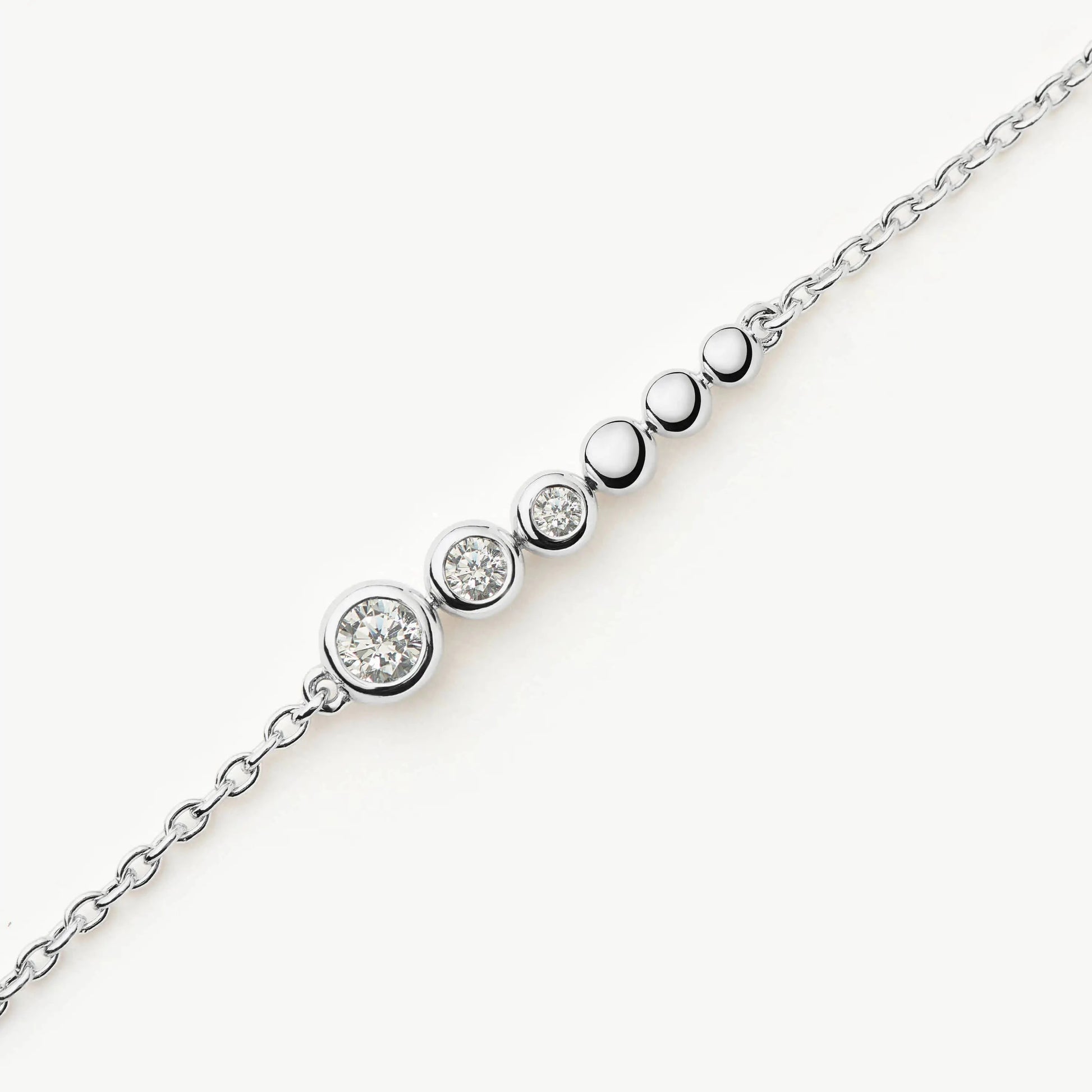 Beaded Stone Chain Bracelet | Silver Plated Bracelets Missoma 