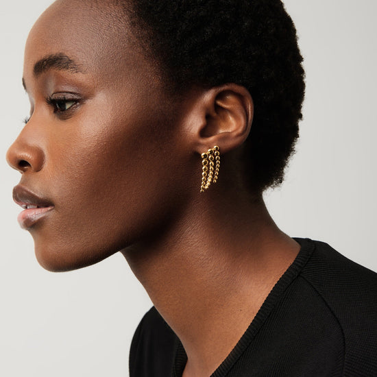 Beaded Waterfall Drop Earrings | 18k Gold Vermeil Earrings Missoma 