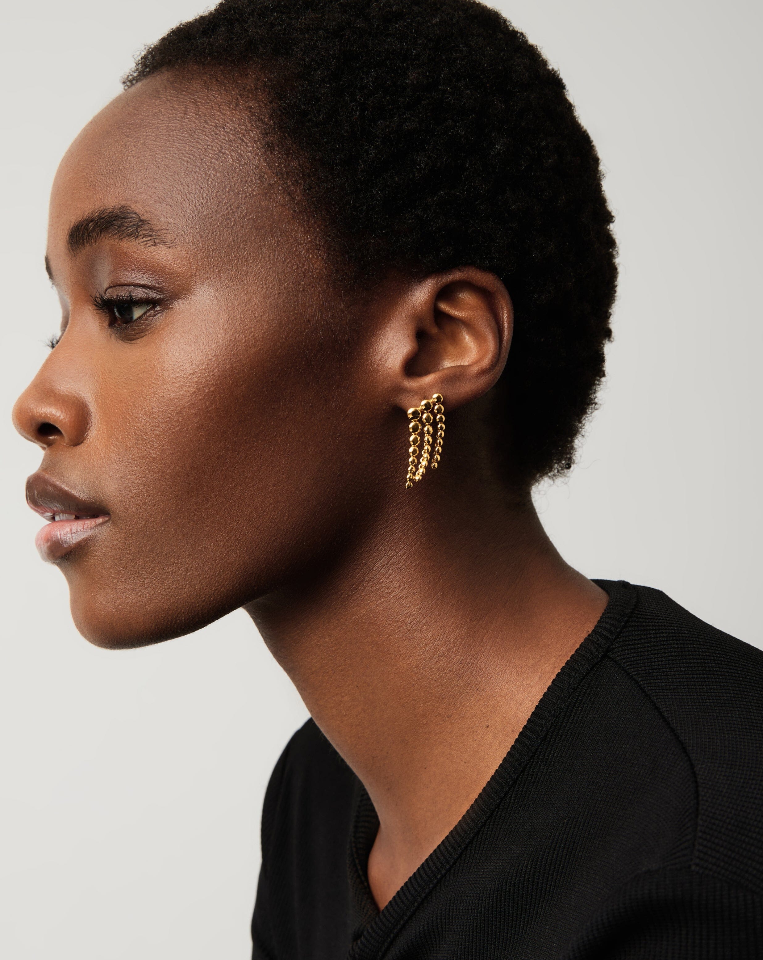 Beaded Waterfall Drop Earrings | 18k Gold Vermeil Earrings Missoma 