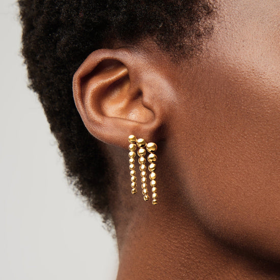 Beaded Waterfall Drop Earrings | 18k Gold Vermeil Earrings Missoma 