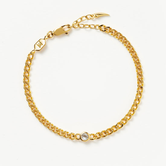 Gold birthstone bracelet 