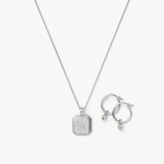 Birthstone Necklace & Charm Earrings Set | Sterling Silver Necklaces Missoma 
