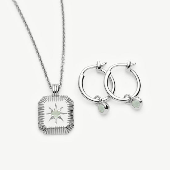 Birthstone Necklace & Charm Earrings Set | Sterling Silver Necklaces Missoma 
