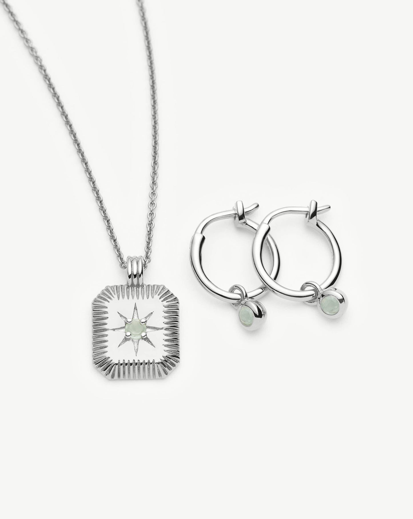 Birthstone Necklace & Charm Earrings Set | Sterling Silver Necklaces Missoma 