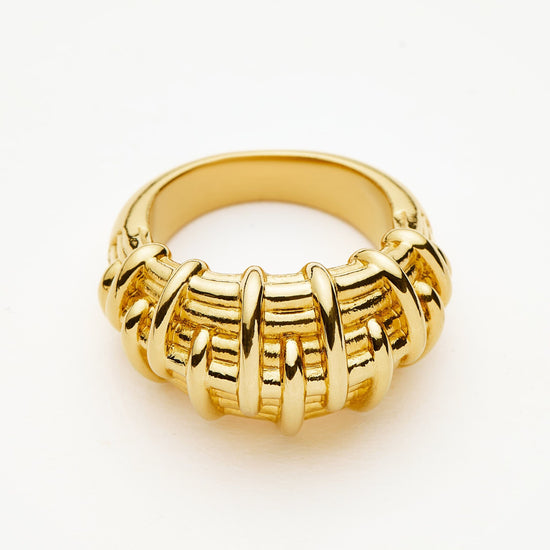 Bombe Raffia Ring | 18k Gold Plated Rings Missoma 