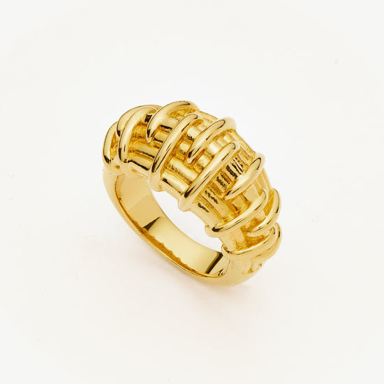 Bombe Raffia Ring | 18k Gold Plated Rings Missoma 