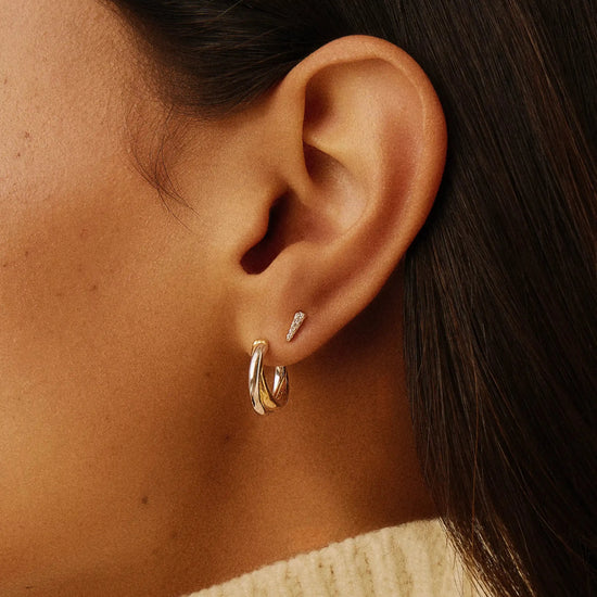 Celestial Pave Spike Stud Earrings | 18k Gold Vermeil/Cubic Zirconia Earrings Missoma 