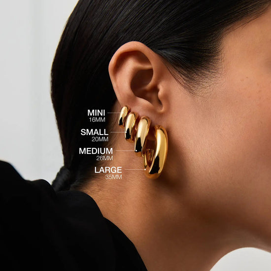 Chubby Large Hoop Earrings | 18ct Gold Plated Earrings Missoma 