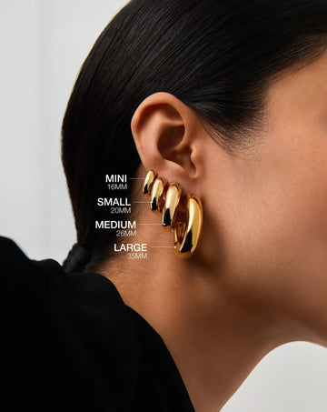 Chubby Medium Hoop Earrings | 18ct Gold Vermeil Earrings Missoma 