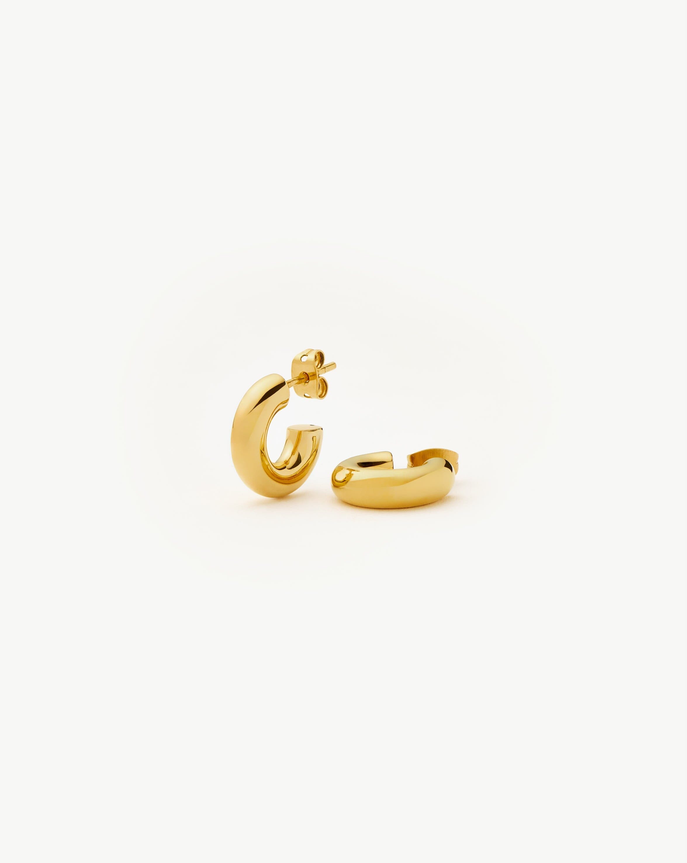 Chubby Mini Hoop Earrings | 18ct Gold Vermeil Earrings Missoma 