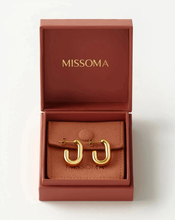 Chubby Oval Small Hoop Earrings | 18k Gold Plated Earrings Missoma 