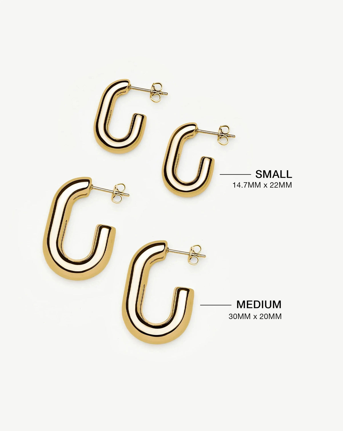 Chubby Oval Small Hoop Earrings | 18k Gold Plated Earrings Missoma 
