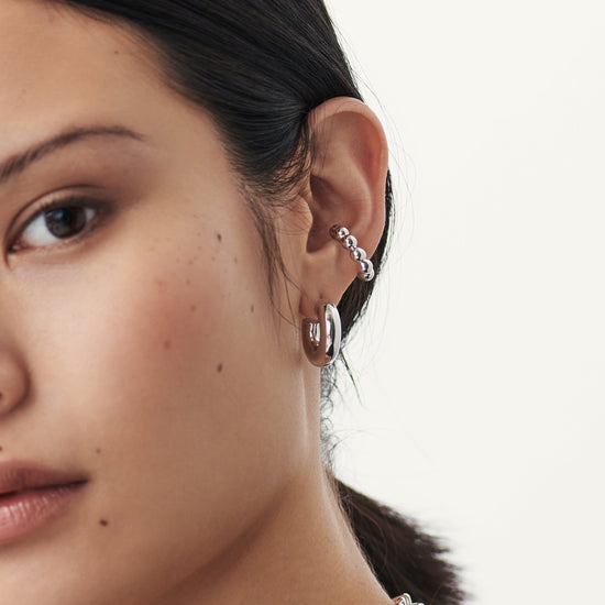 Chubby Small Hoop Earrings | Sterling Silver Earrings Missoma 