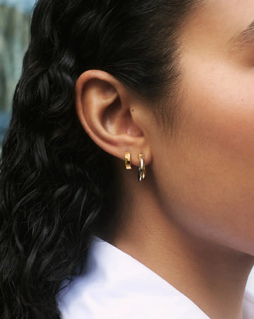 Chubby Tunnel Huggies | 18k Gold Vermeil Earrings Missoma 