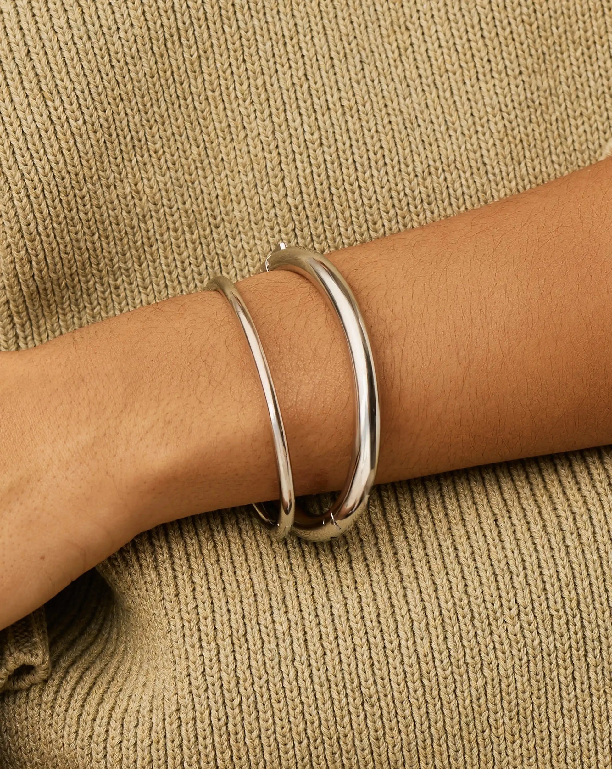 Chunky Bangle Set | Platinum Plated Bracelets Missoma 
