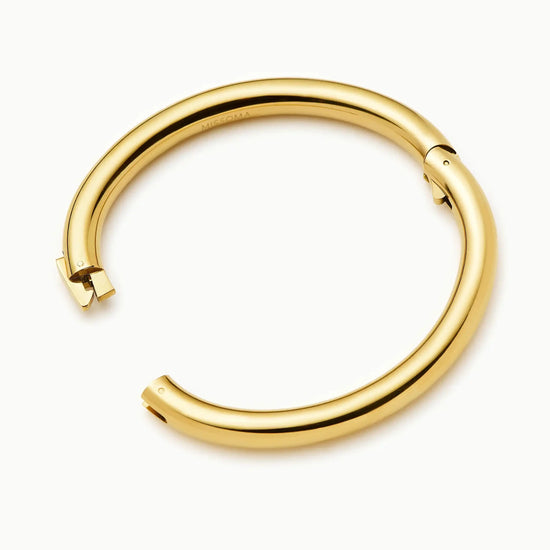Chunky Round Hinged Bangle | 18k Gold Plated Bracelets Missoma 