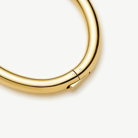 Chunky Round Hinged Bangle | 18k Gold Plated Bracelets Missoma 