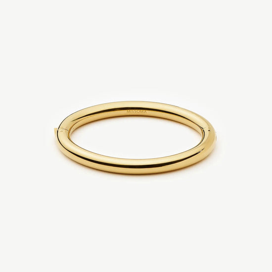 Chunky Round Hinged Bangle | 18k Gold Plated Bracelets Missoma 