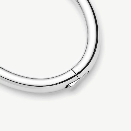 Chunky Round Hinged Bangle | Platinum Plated Bracelets Missoma 