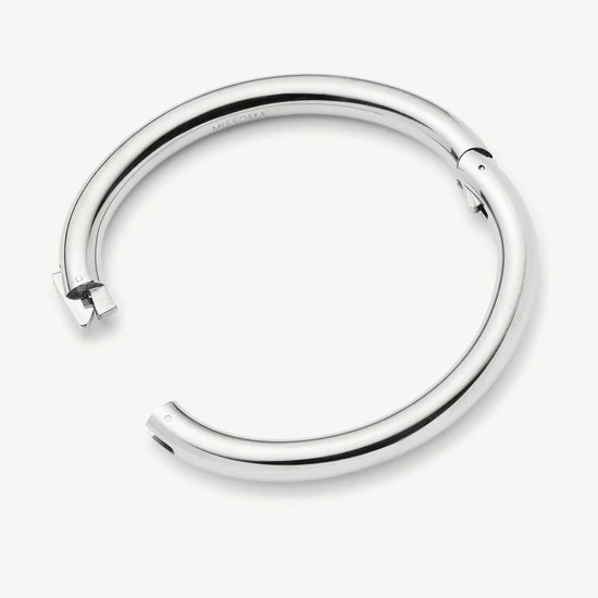 Chunky Round Hinged Bangle | Platinum Plated Bracelets Missoma 