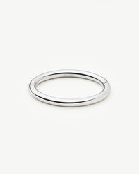 Chunky Round Hinged Bangle | Platinum Plated Bracelets Missoma 