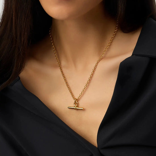 Chunky T-Bar Chain Necklace | 18k Gold Plated Necklaces Missoma 