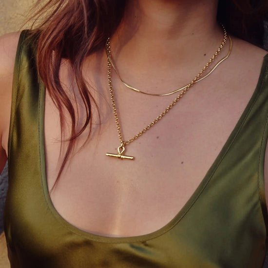 Chunky T-Bar Chain Necklace | 18k Gold Plated Necklaces Missoma 