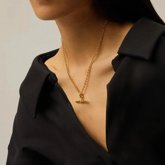 Chunky T-Bar Chain Necklace | 18k Gold Plated Necklaces Missoma 