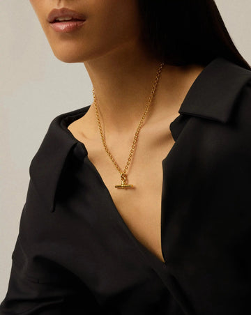 Chunky T-Bar Chain Necklace | 18k Gold Plated Necklaces Missoma 