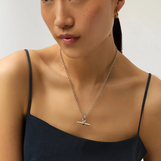 Chunky T-Bar Chain Necklace | Silver Plated Necklaces Missoma 