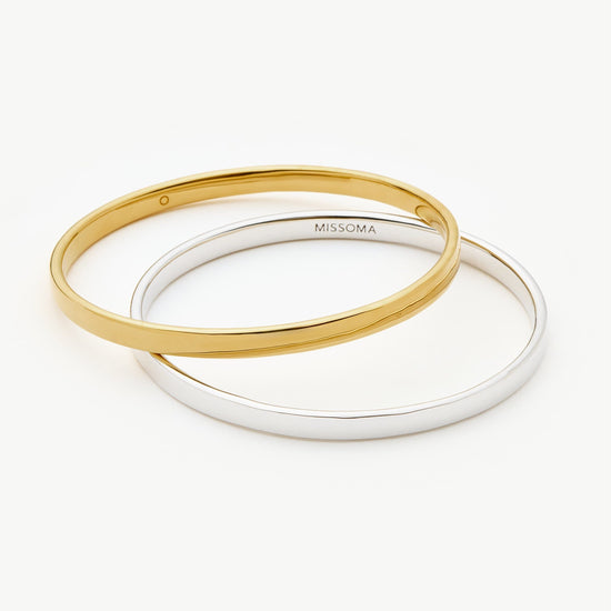 Classic Bangle Bracelet Set | Mixed Metal Bracelets Missoma 