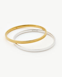 Classic Bangle Bracelet Set | Mixed Metal Bracelets Missoma 
