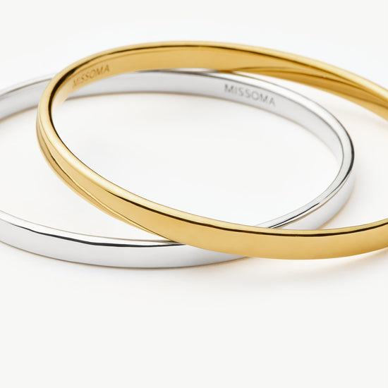 Classic Bangle Bracelet Set | Mixed Metal Bracelets Missoma 
